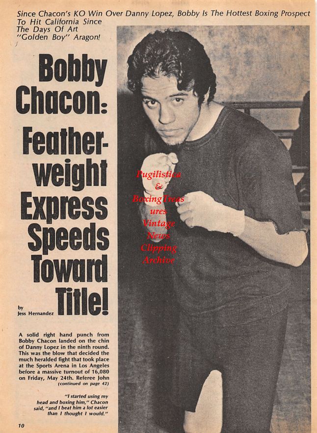 Boxing News Clipping #1101 - Bobby Chacon