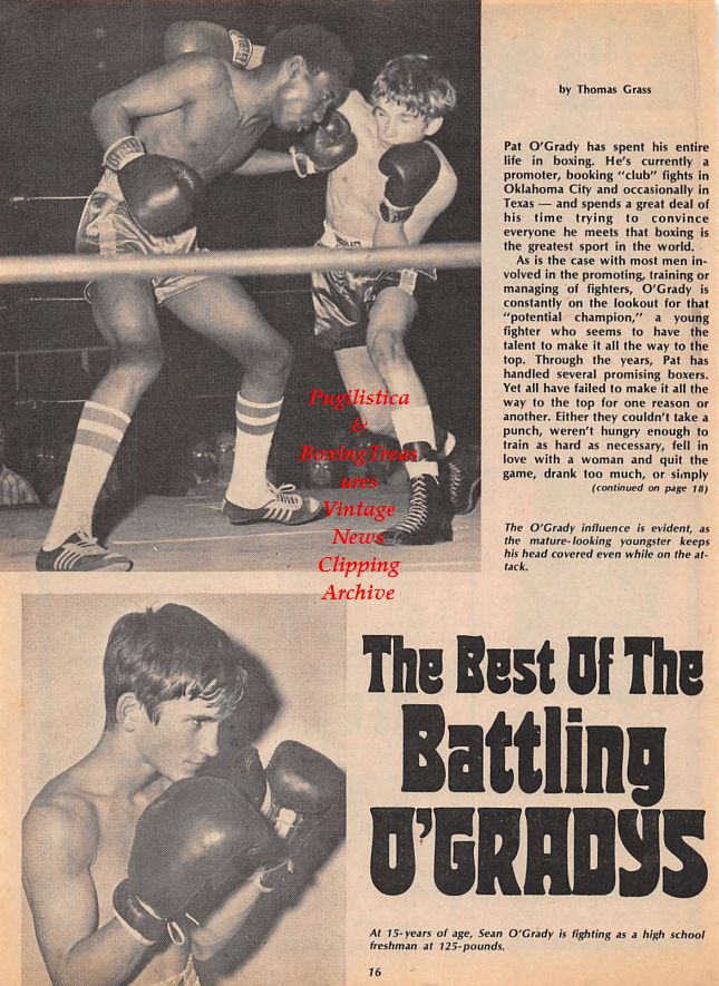 Boxing News Clipping #1103 - 15 year-old Sean O'Grady