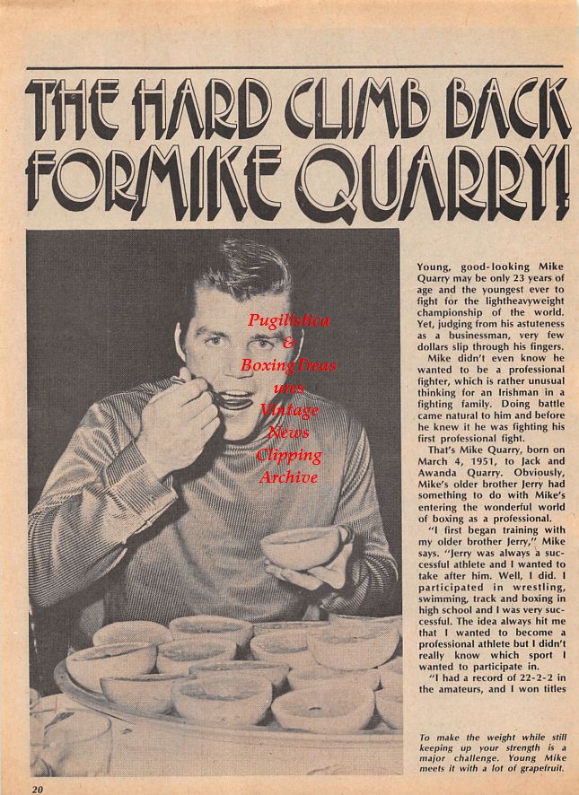 Boxing News Clipping #1105 - Mike Quarry