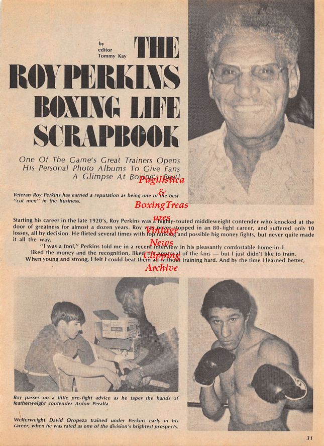 Boxing News Clipping #1109 - Reco Brooks vs. Ron Stander, Manny Elias vs. Rudy Corona, Roy Perkins, Ardon Peralta, David Oropeza