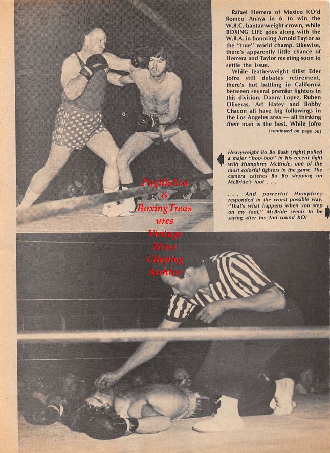 Boxing News Clipping #1110 - Bo Bo Bash vs. Humphrey McBride