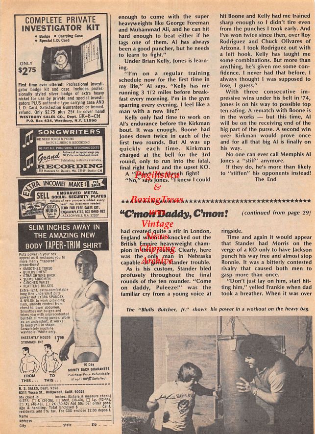 Boxing News Clipping #1112 - Ron Stander and son Frankie