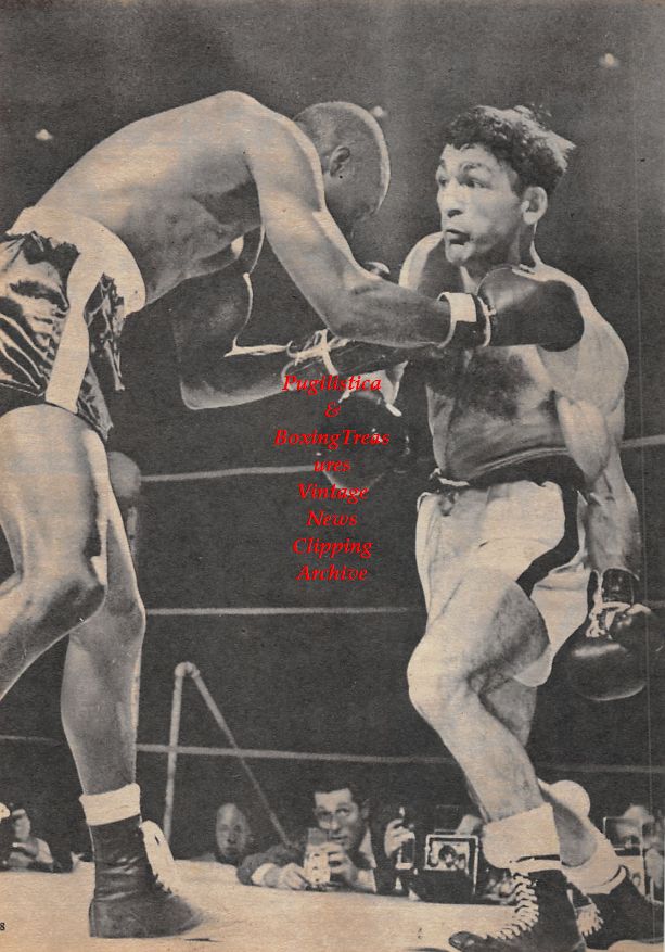 Boxing News Clipping #1114 - Carmen Basilio vs. Johnny Saxton