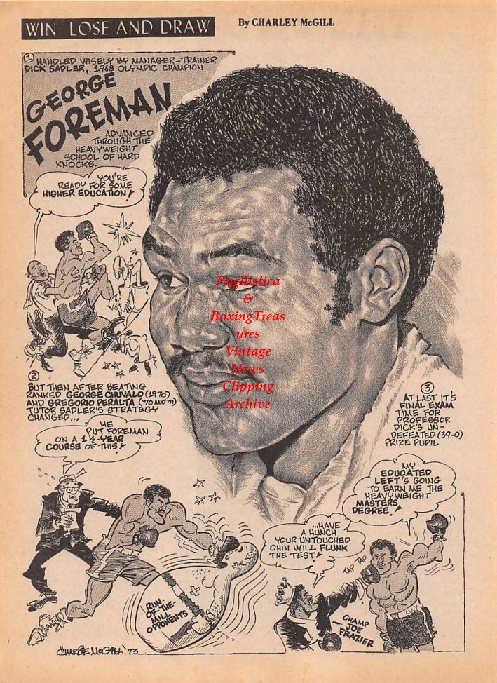 Boxing News Clipping #112 - George Foreman, Carlos Monzon, Muhammad Ali