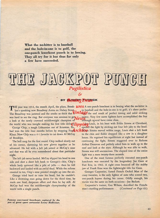 Boxing News Clipping #1131 - Panama Al Brown, Kid Chocolate