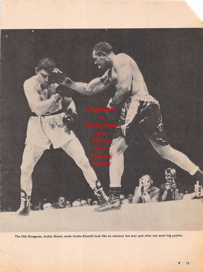 Boxing News Clipping #1145 - Archie Moore vs. Giulio Rinaldi