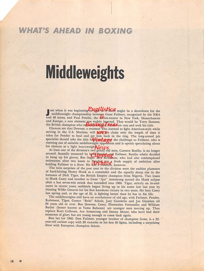 Boxing News Clipping #1145 - Archie Moore vs. Giulio Rinaldi