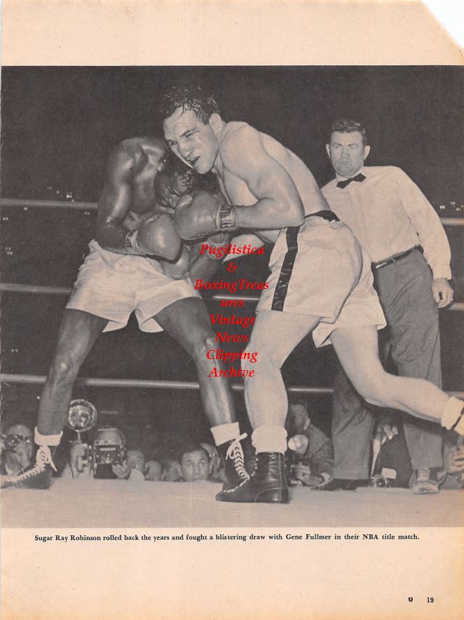 Boxing News Clipping #1146 - Sugar Ray Robinson vs. Gene Fullmer