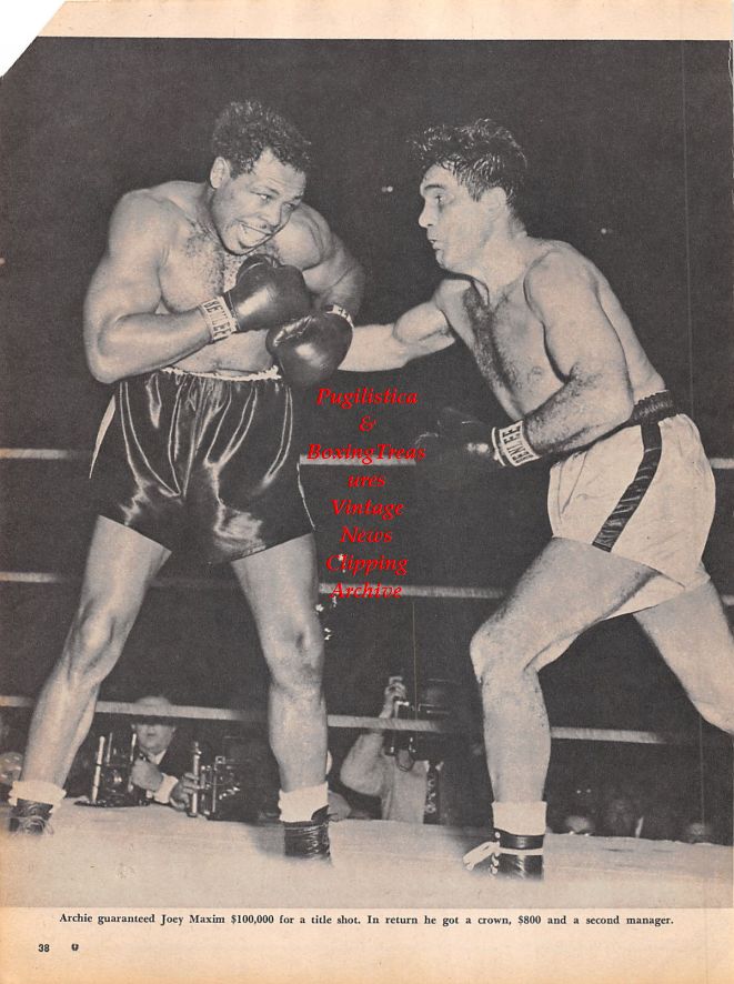 Boxing News Clipping #1155 - Joey Maxim vs. Archie Moore