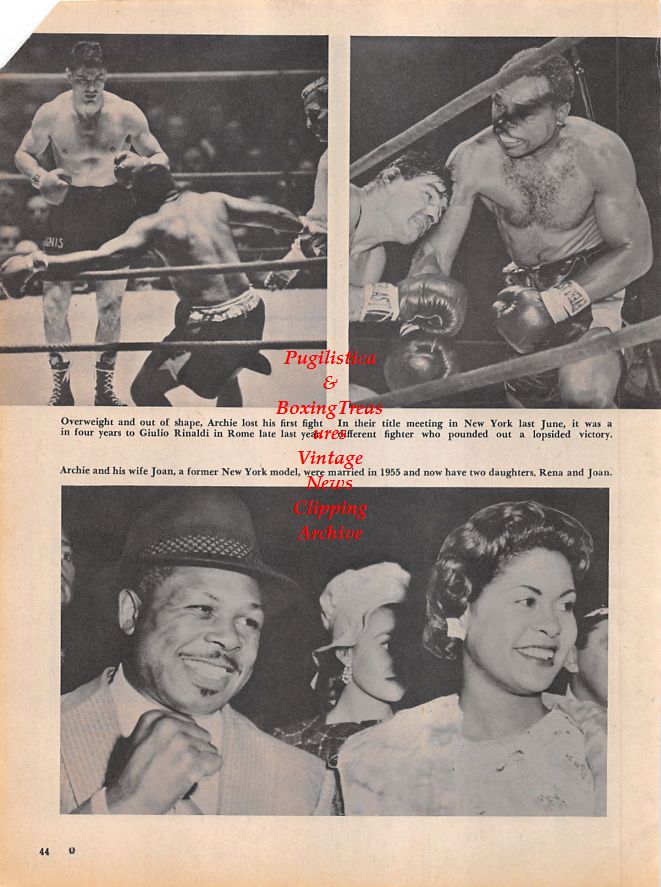 Boxing News Clipping #1158 - Archie Moore, Giulio Rinaldi, Yvon Durelle