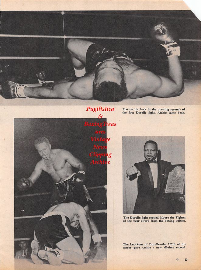 Boxing News Clipping #1158 - Archie Moore, Giulio Rinaldi, Yvon Durelle