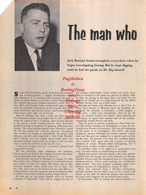 Boxing News Clipping #1159 - Archie Moore, Jack Bonami