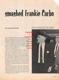Boxing News Clipping #1160 - Frankie Carbo, Jake LaMotta vs. Billy Fox