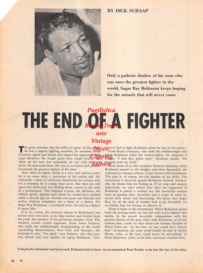 Boxing News Clipping #1162 - Sugar Ray Robinson, Mickey Walker, Jack Kearns