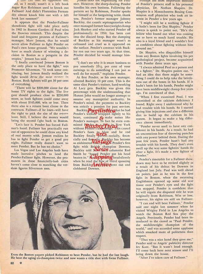 Boxing News Clipping #1166 - Paul Pender