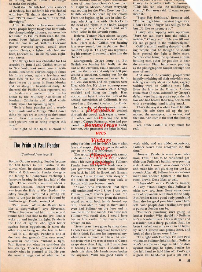 Boxing News Clipping #1166 - Paul Pender