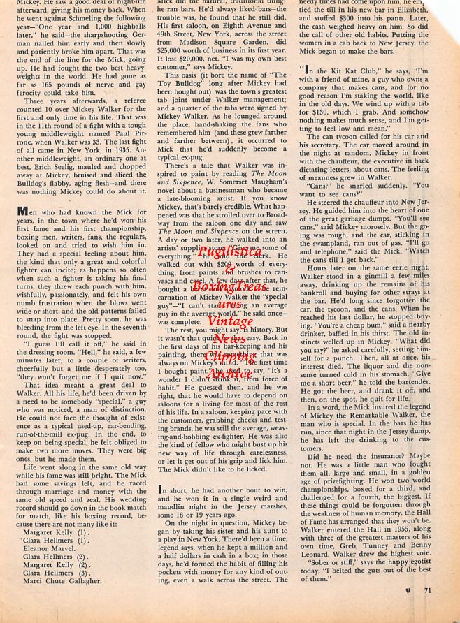 Boxing News Clipping #1167 - Sugar Ray Robinson