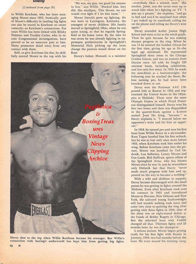 Boxing News Clipping #1169 - Davey Moore and Willie Ketchum