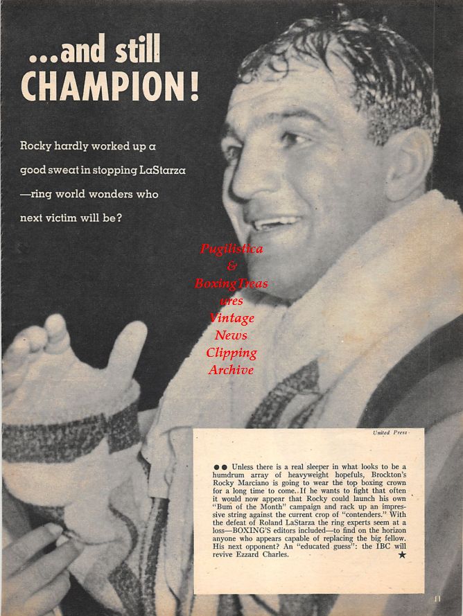 Boxing News Clipping #1173 - Art Aragon, Rocky Marciano