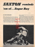 Boxing News Clipping #1177 - Johnny Saxton vs. Tony Pellone, Don Cockell