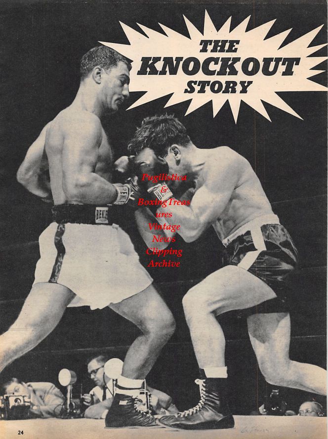 Boxing News Clipping #1179 - Rocky Marciano vs. Roland LaStarza, Johnny Saxton and Sugar Ray Robinson