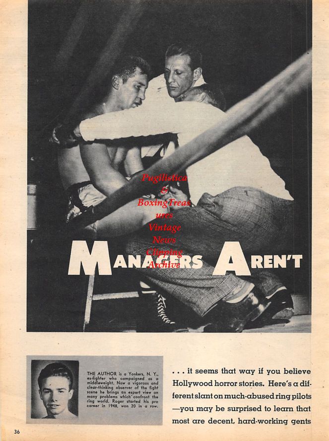 Boxing News Clipping #1185 - Roger Donaghue, Gene Tunney, Billy Gibson, Leo P. Flynn, Jimmy Bronson, Dumb Dan Morgan, Felix Bocchichio, Johnny Johnston