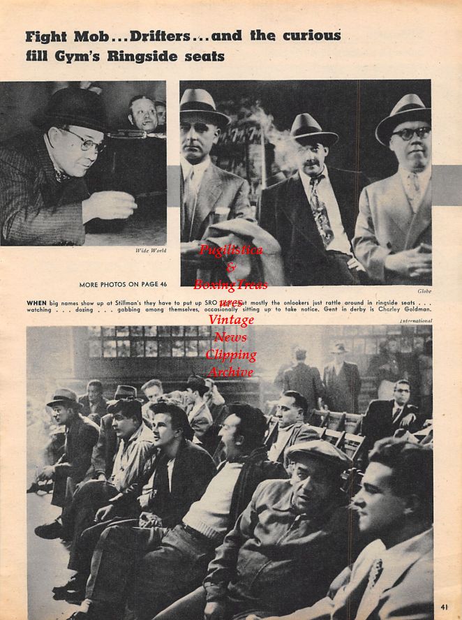 Boxing News Clipping #1188 - Scenes from Stillman's Gym, Gene Gosney, Lou Stillman, Charley Goldman