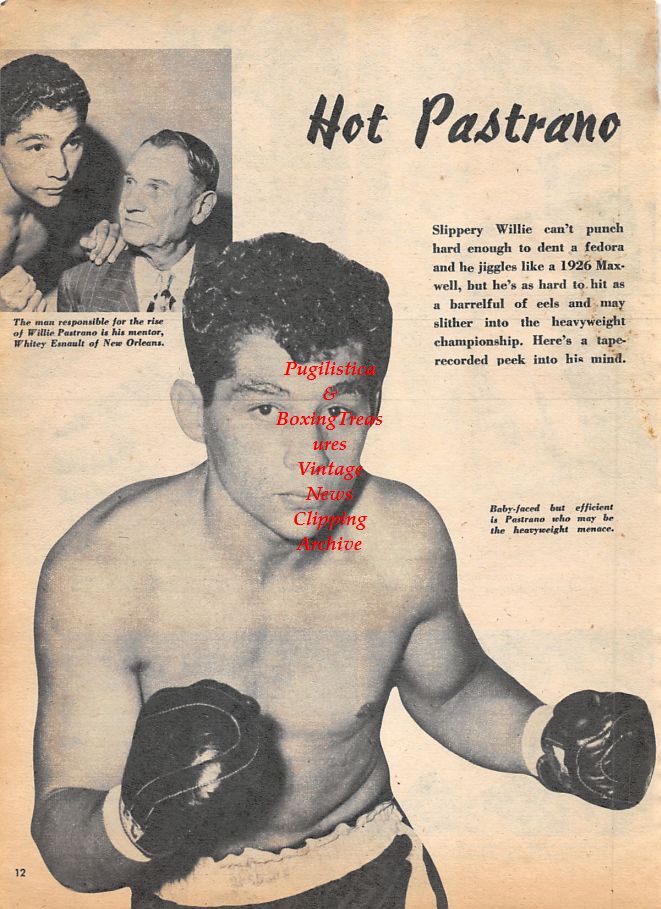 Boxing News Clipping #1198 - Willie Pastrano, Danny Giovanelli vs. Gene Poirer, L. C. Morgan vs. Henry Brown, Willie Troy vs. Jerry Luedee, Orlando Zulueta vs. Ludwig Lightburn