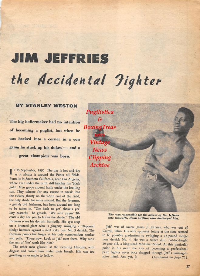 Boxing News Clipping #1206 - Hank Griffin, Jimmy Soo
