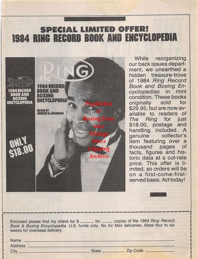 Boxing News Clipping #1213 - Bob Lee, Jose Sulaiman, Sugar Ray Leonard