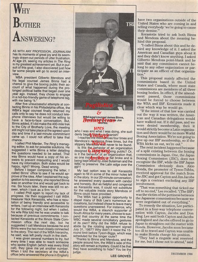 Boxing News Clipping #1214 - Larry Hazzard, James Binns, Joe Cortez