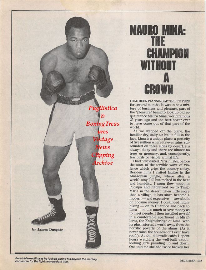 Boxing News Clipping #1215 - Mauro Mina