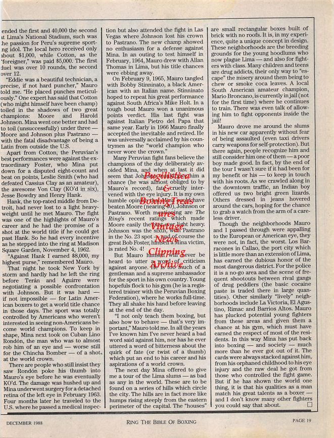 Boxing News Clipping #1217 - Meldrick Taylor "Fighter Of The Month"