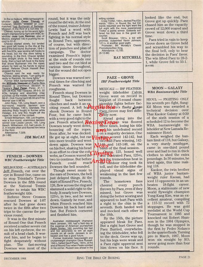 Boxing News Clipping #1218 - Kaokor Galaxy vs. Sung-Kil Moon