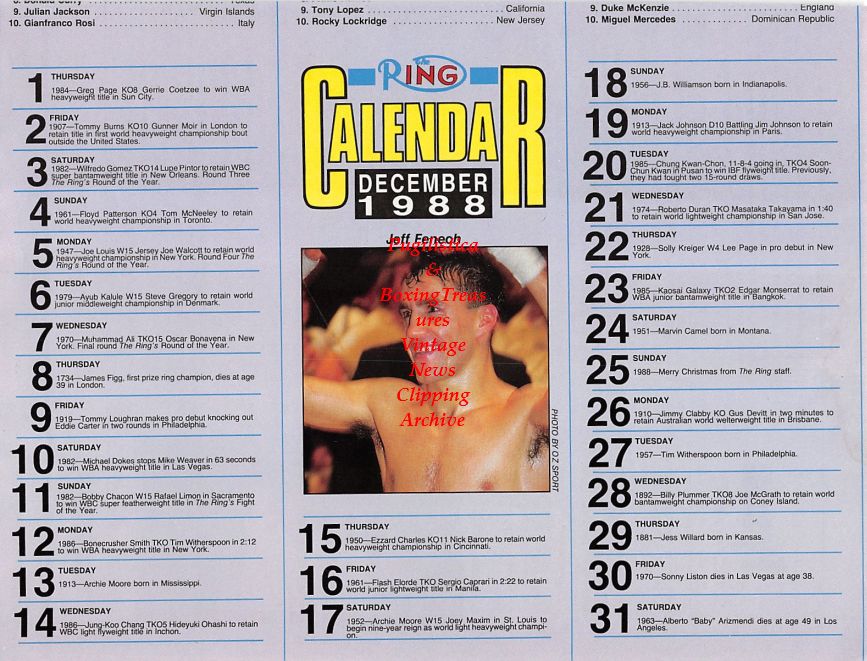 Boxing News Clipping #1224 - Mike Tyson and Robin Givens, Jeff Fenech