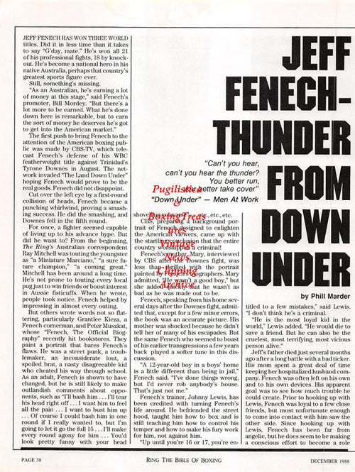 Boxing News Clipping #1226 - Mike Tyson and Walter Berry, Michael Dokes, George Foreman, Ray Mercer