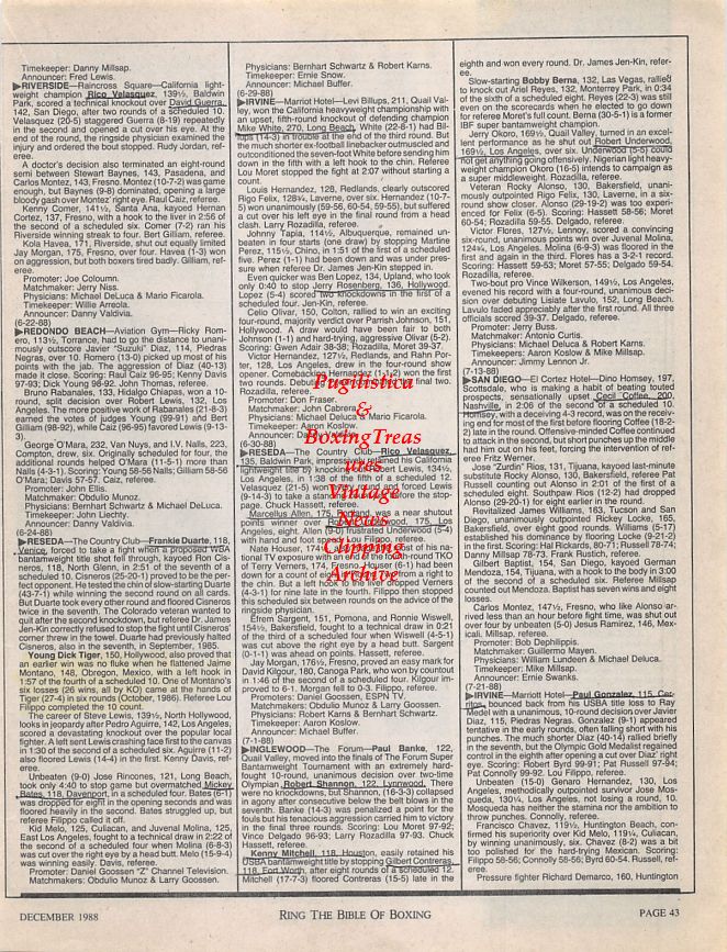 Boxing News Clipping #1228 - Orlin Norris, Jeff Franklin, Hedgemon Lewis