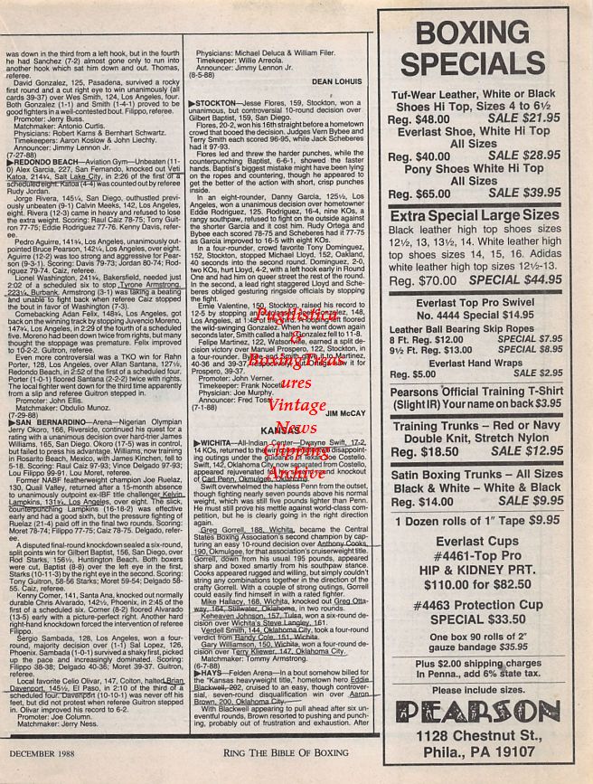 Boxing News Clipping #1229 - Steve Collins vs. Mike Dale