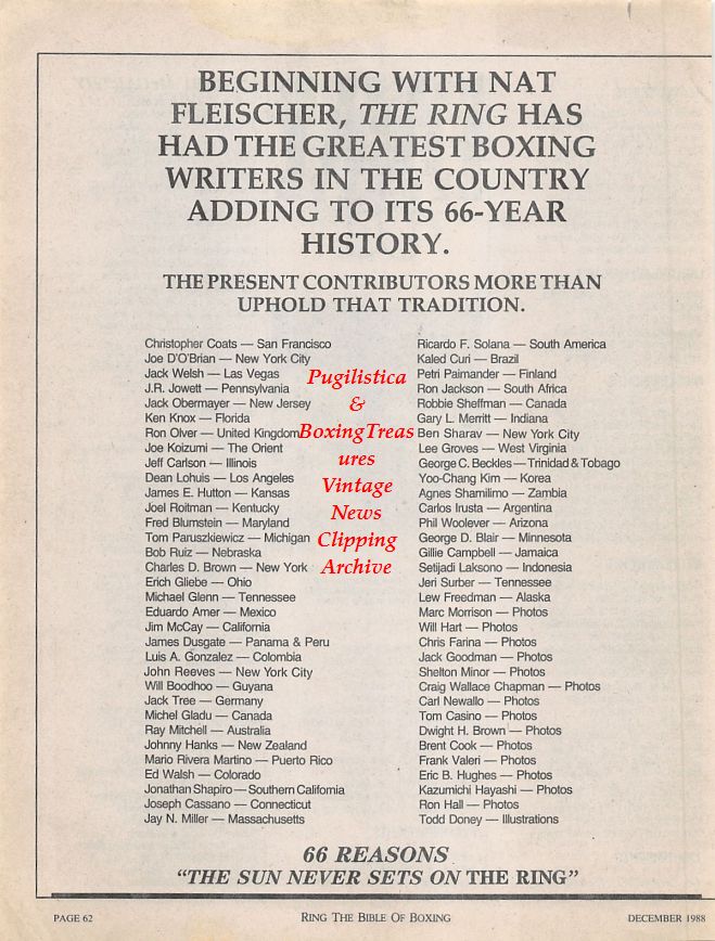 Boxing News Clipping #1232 - Sung-Yong Chung vs. Sonny Vidal