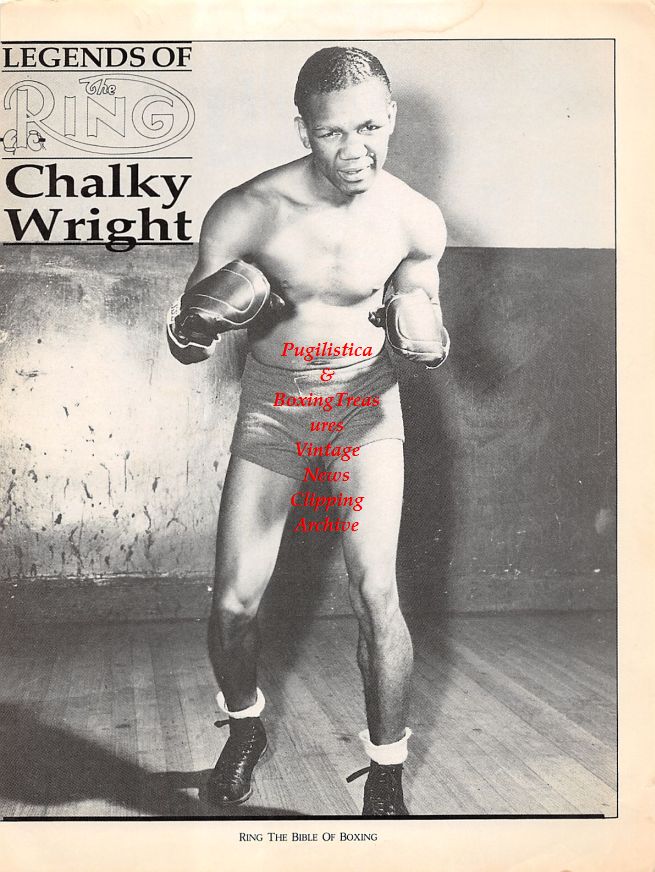 Boxing News Clipping #1234 - Chalky Wright pin-up