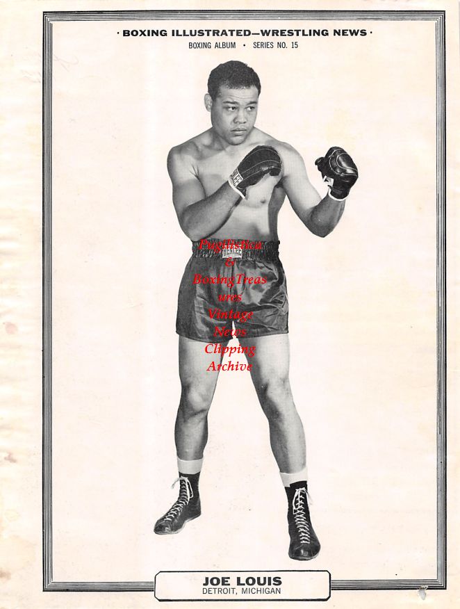 Boxing News Clipping #1235 - Joe Louis, Archie Moore, Denny Moyer, James Jeffries, James Corbett