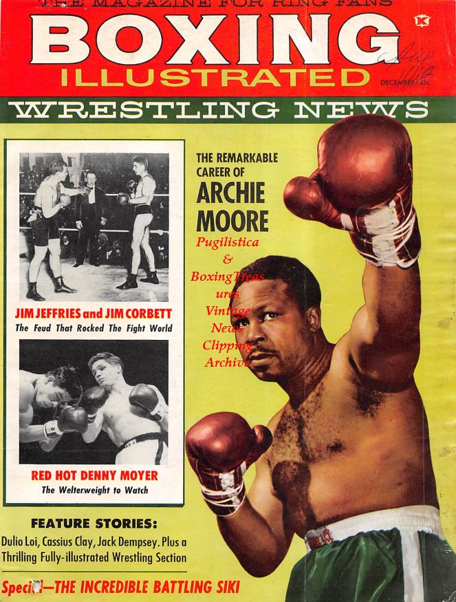 Boxing News Clipping #1235 - Joe Louis, Archie Moore, Denny Moyer, James Jeffries, James Corbett