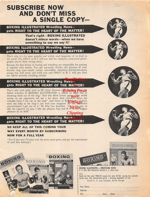 Boxing News Clipping #1236 - Paul Pender, Sonny Liston, Eddie Machen, Stanley Ketchel