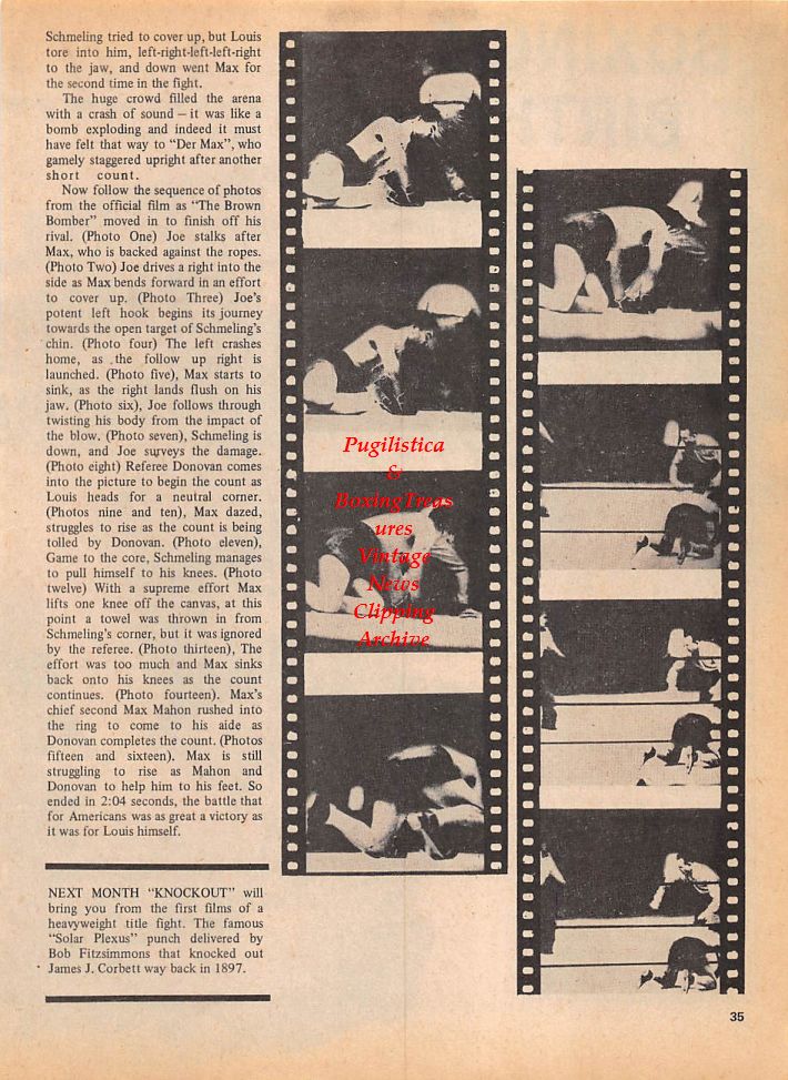Boxing News Clipping #124 - Buddy Baer in "Quo Vodis", Joe Louis vs. Max Schmeling II