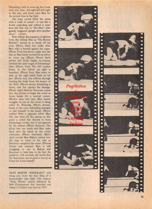 Boxing News Clipping #124 - Buddy Baer in "Quo Vodis", Joe Louis vs. Max Schmeling II