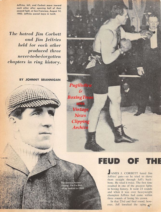 Boxing News Clipping #1242 - James J. Corbett, James Jeffries, Emile Griffith vs. Denny Moyer
