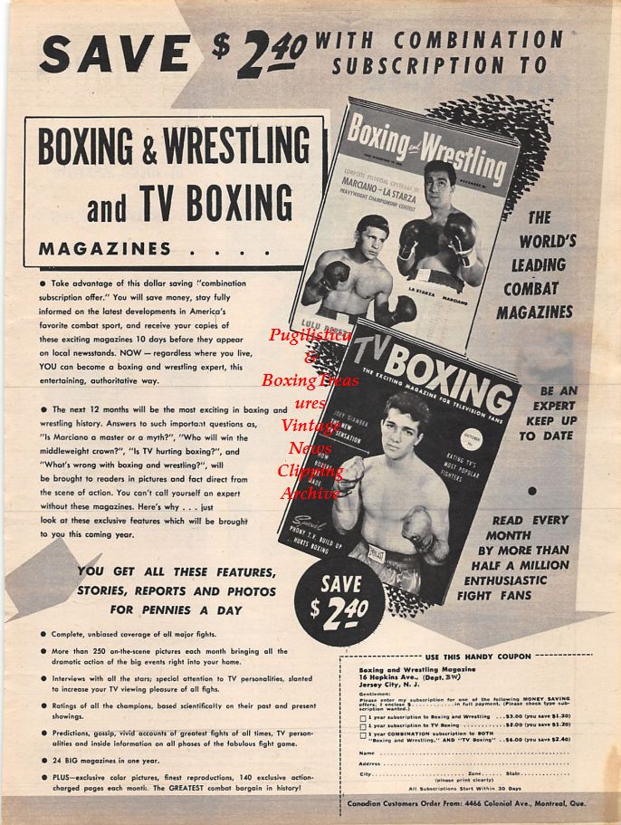 Boxing News Clipping #1254 - Rex Layne, Mickey Walker and Jack Dempsey
