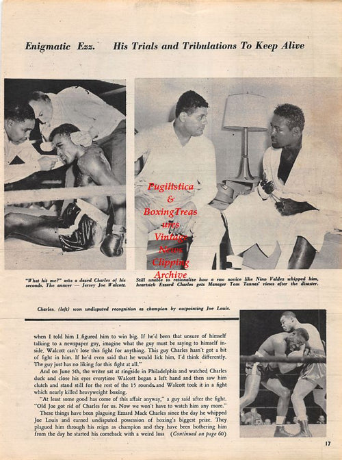 Boxing News Clipping #1260 - Art Aragon, Ezzard Charles, Tom Tannas, Joe Louis