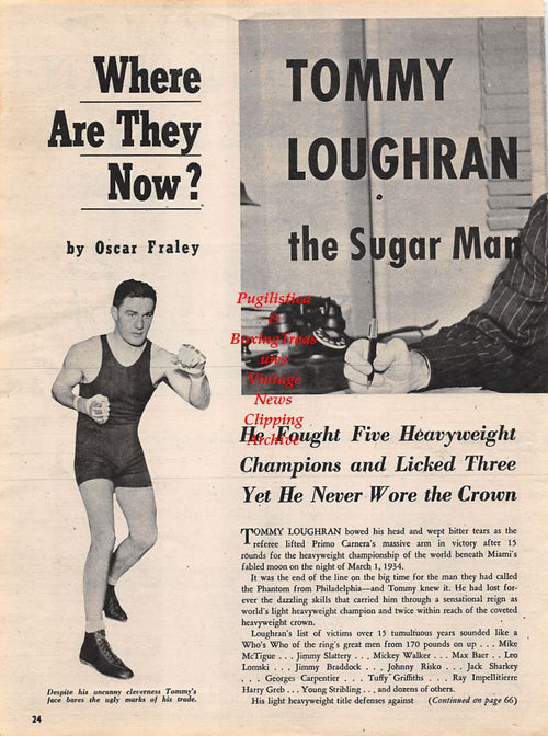 Boxing News Clipping #1263 - Dinny McMahon, Tommy Loughran