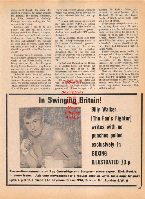 Boxing News Clipping #127 - Dario Hidalgo, Billy Walker